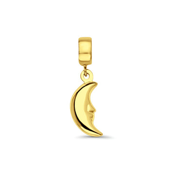 14K Yellow Gold Moon Charm for Mix&Match Pendant 22mmX5mm 0.8 grams